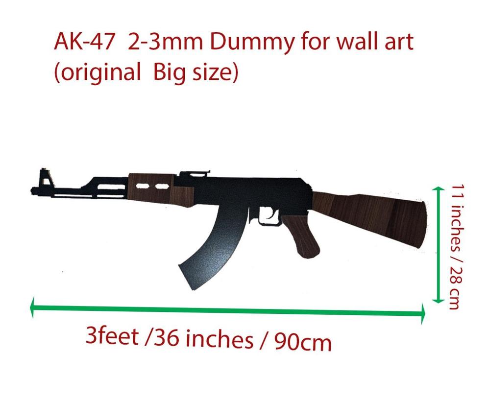 AK-47 MDF Wood Dummy Wall Art