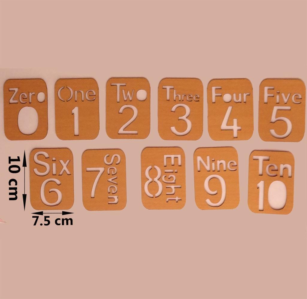 Wood Numbers Learning Toy, Pack Of 11