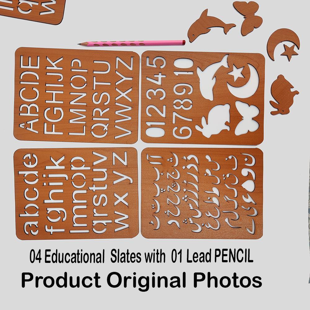 Engaging Wooden ABC Blocks Set - Pack of 4