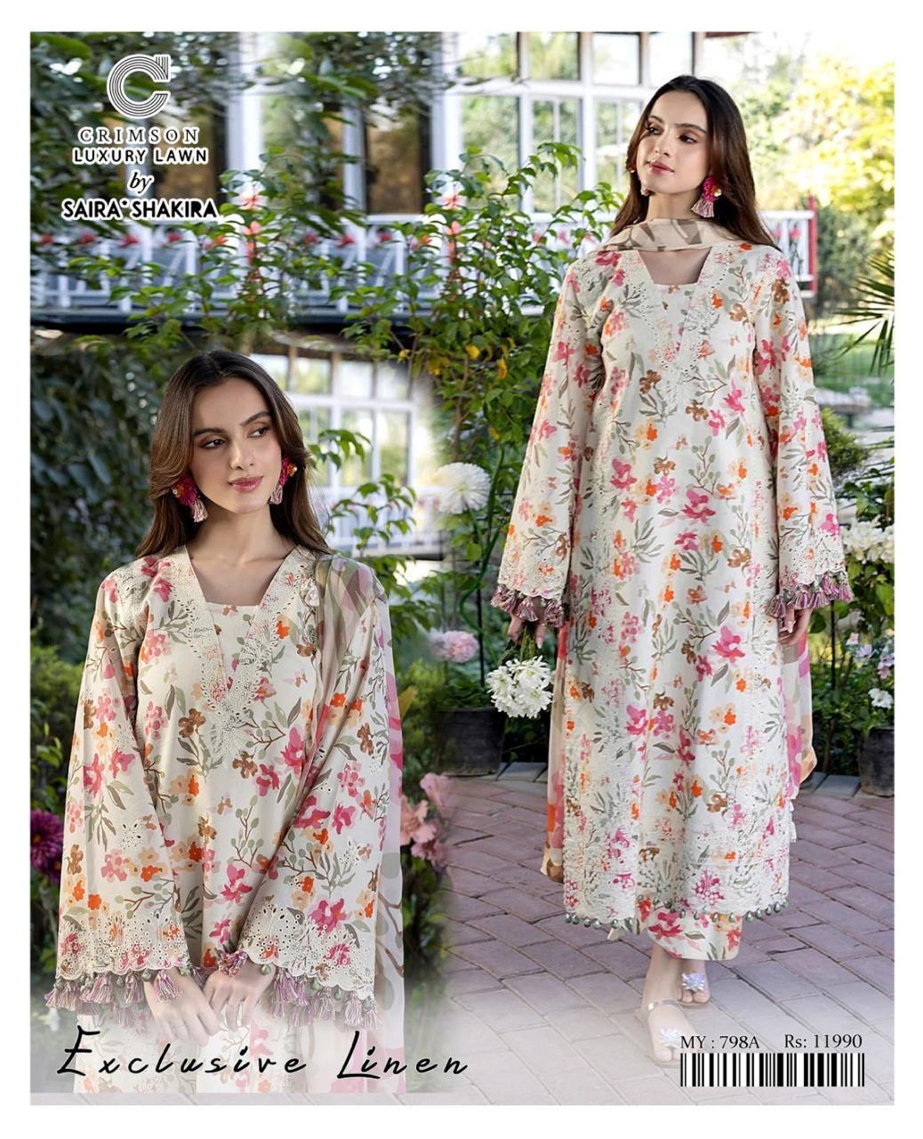 3 Pcs Women's Unstitched Digital Print Suit