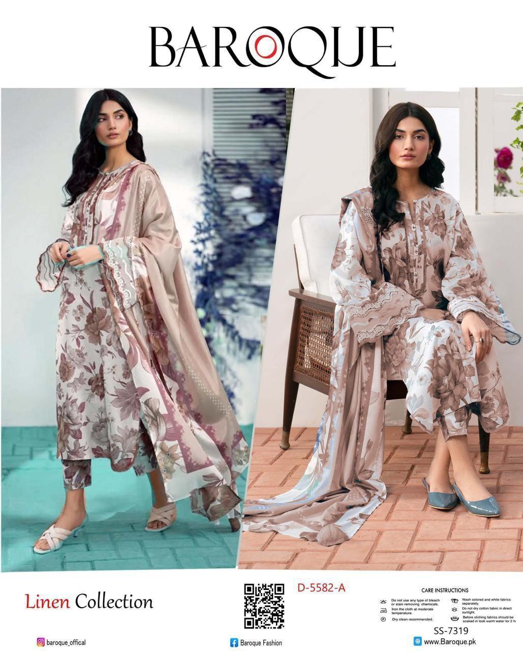 3 Pcs Women's Unstitched Digital Print Suit