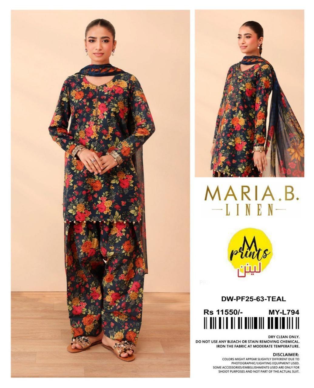 3 Pcs Women's Unstitched Digital Print Suit