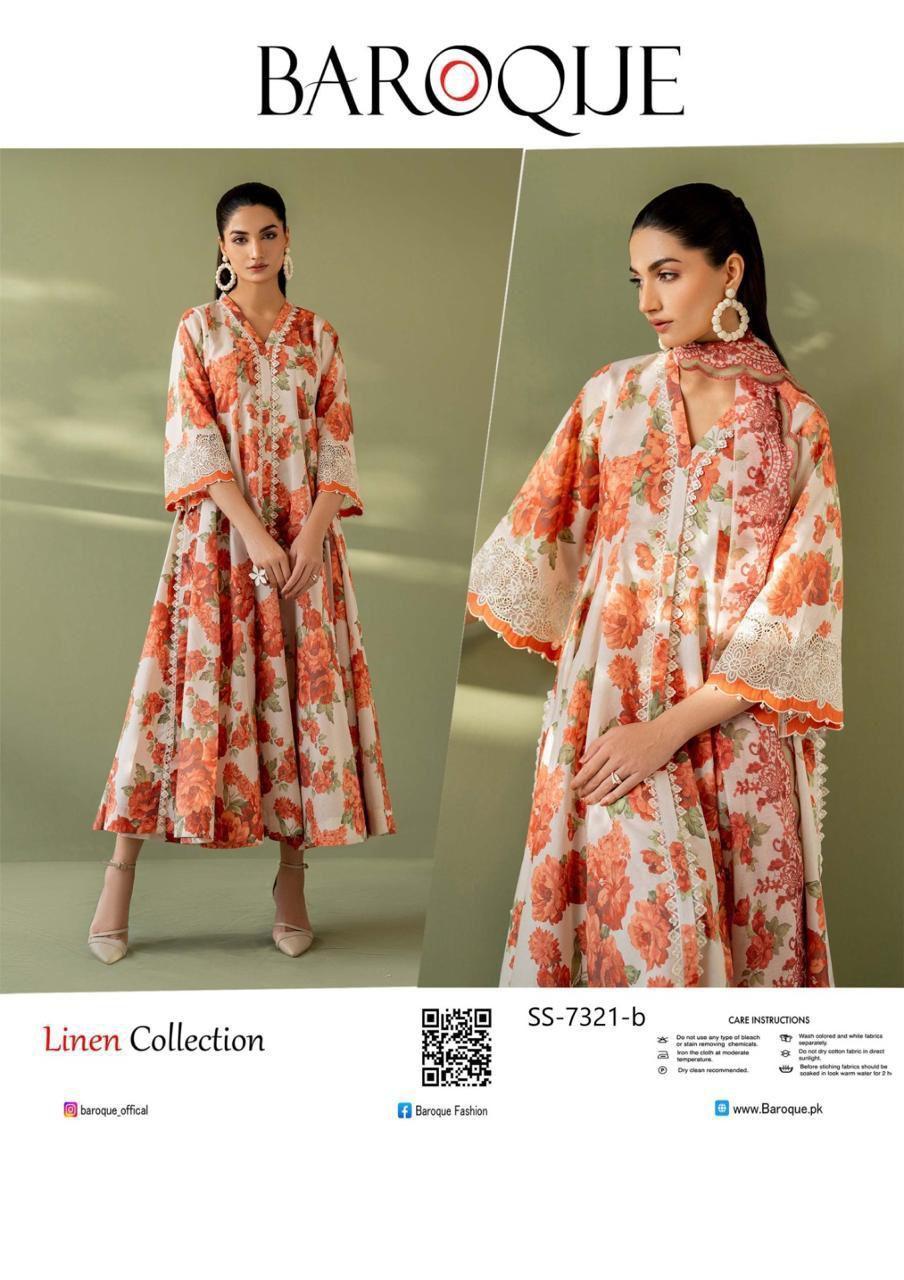 3 Pcs Women's Unstitched Digital Print Suit