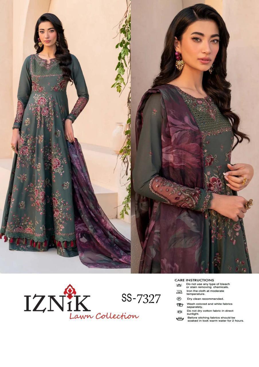 3 Pcs Women's Unstitched Digital Print Suit