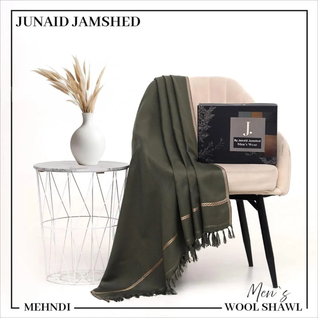 1 Pc Men's Wool Plain Shawl