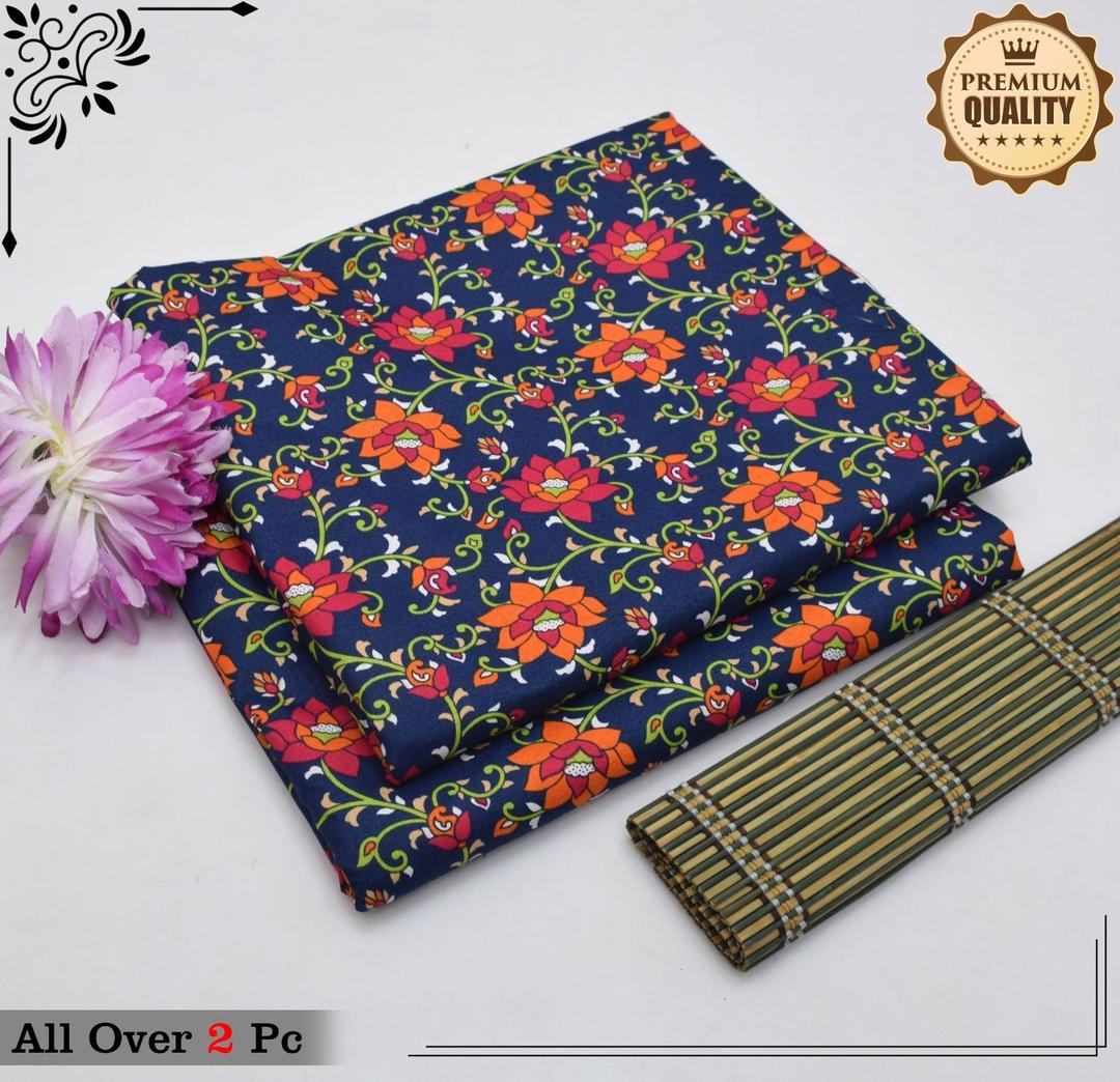 2 Pcs Women's Unstitched Digital Print Suit