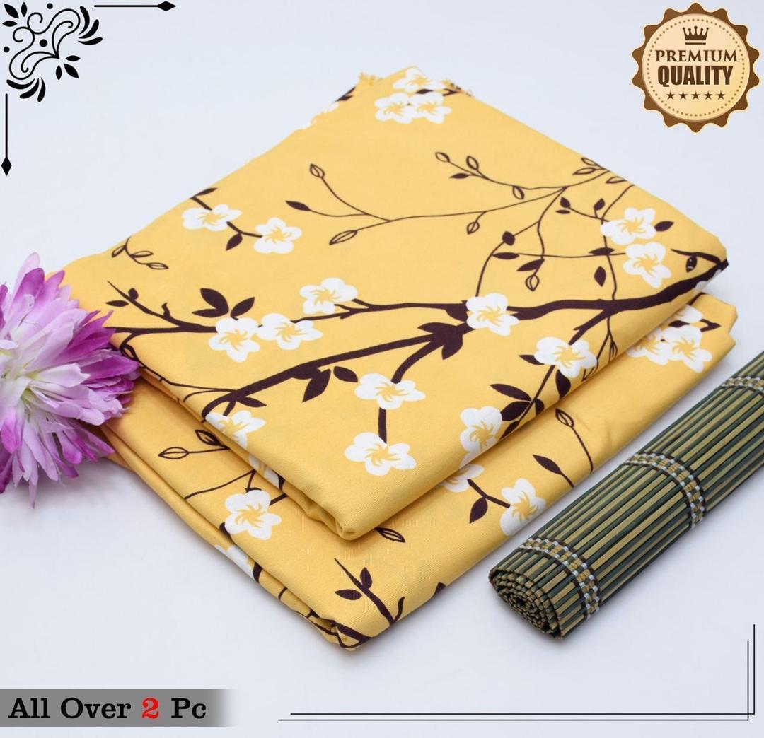 2 Pcs Women's Unstitched Digital Print Suit