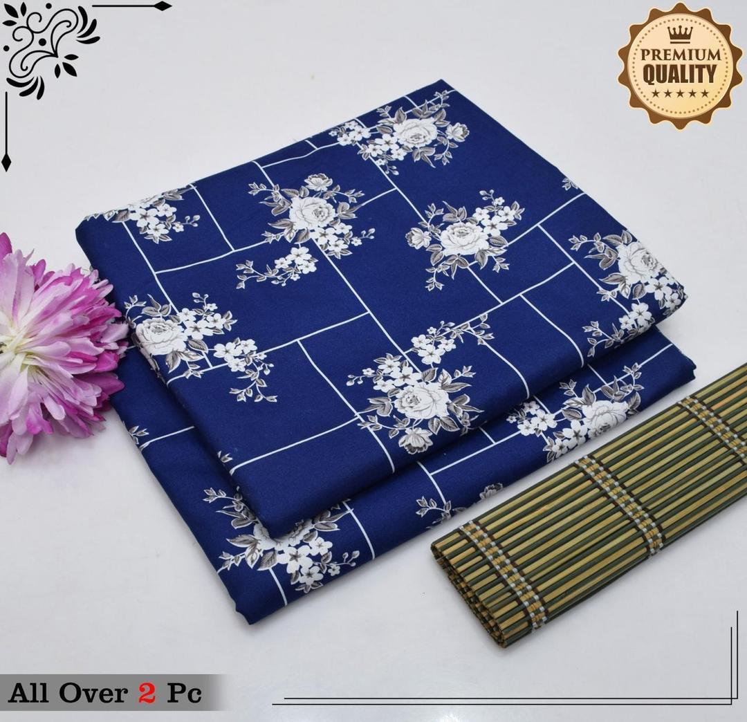 2 Pcs Women's Unstitched Digital Print Suit