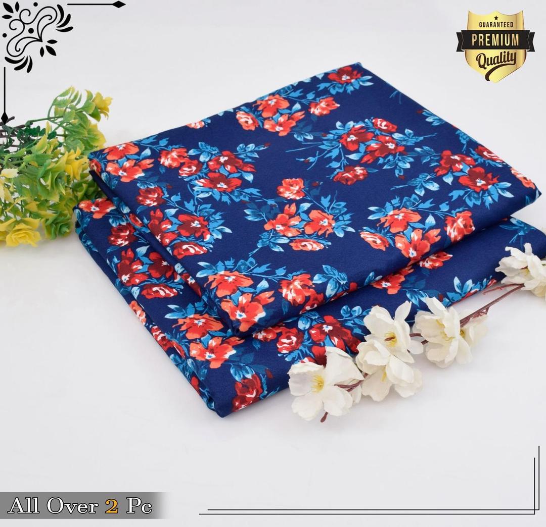 2 Pcs Women's Unstitched Printed Suit