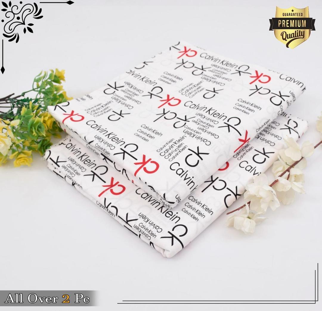 2 Pcs Women's Unstitched Printed Suit