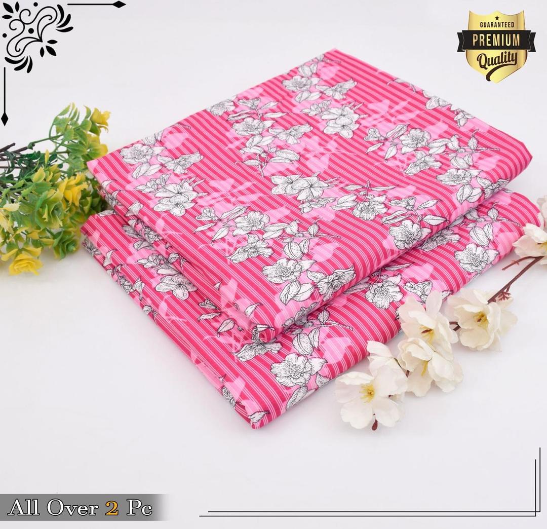 2 Pcs Women's Unstitched Printed Suit