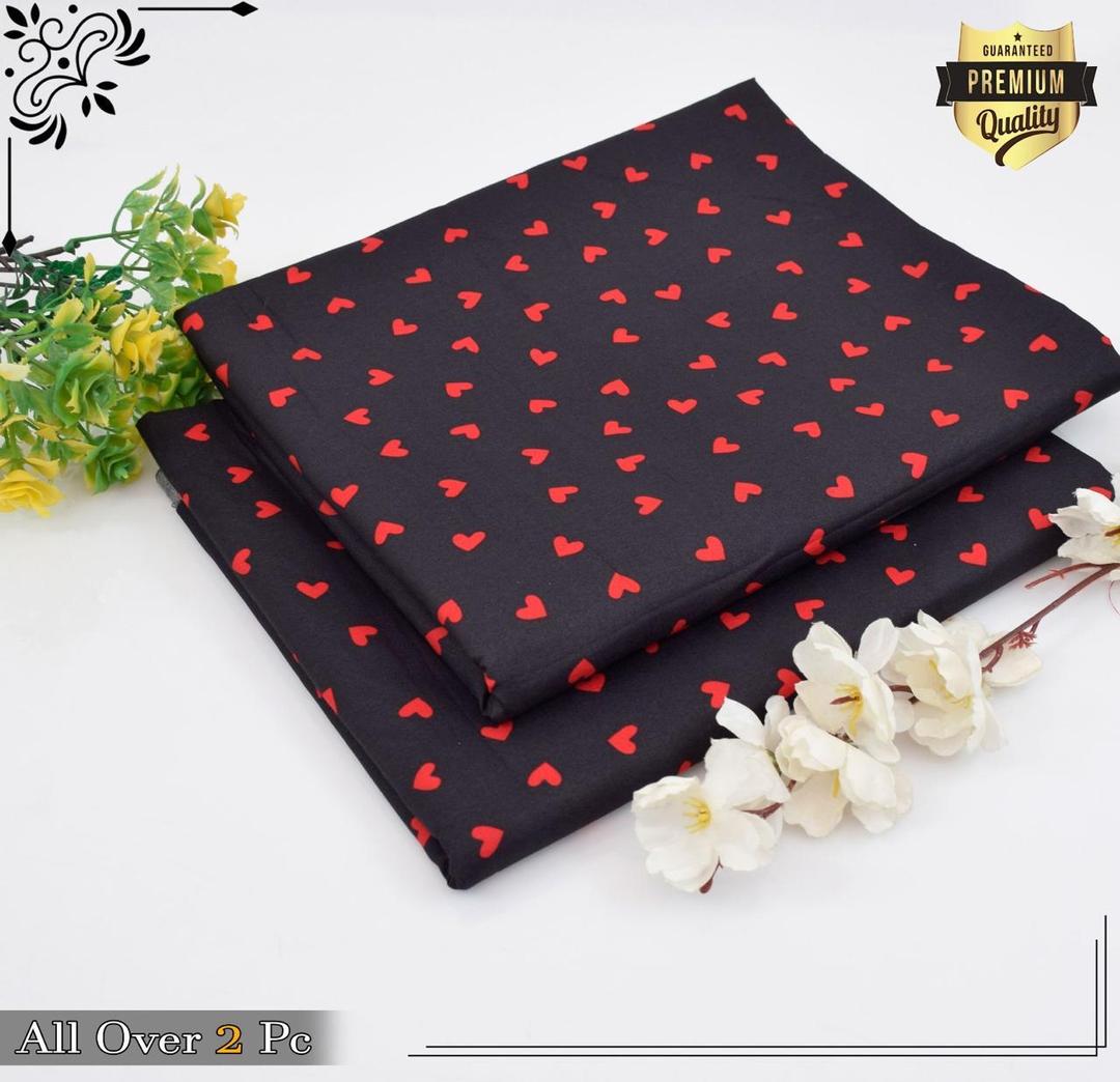 2 Pcs Women's Unstitched Printed Suit