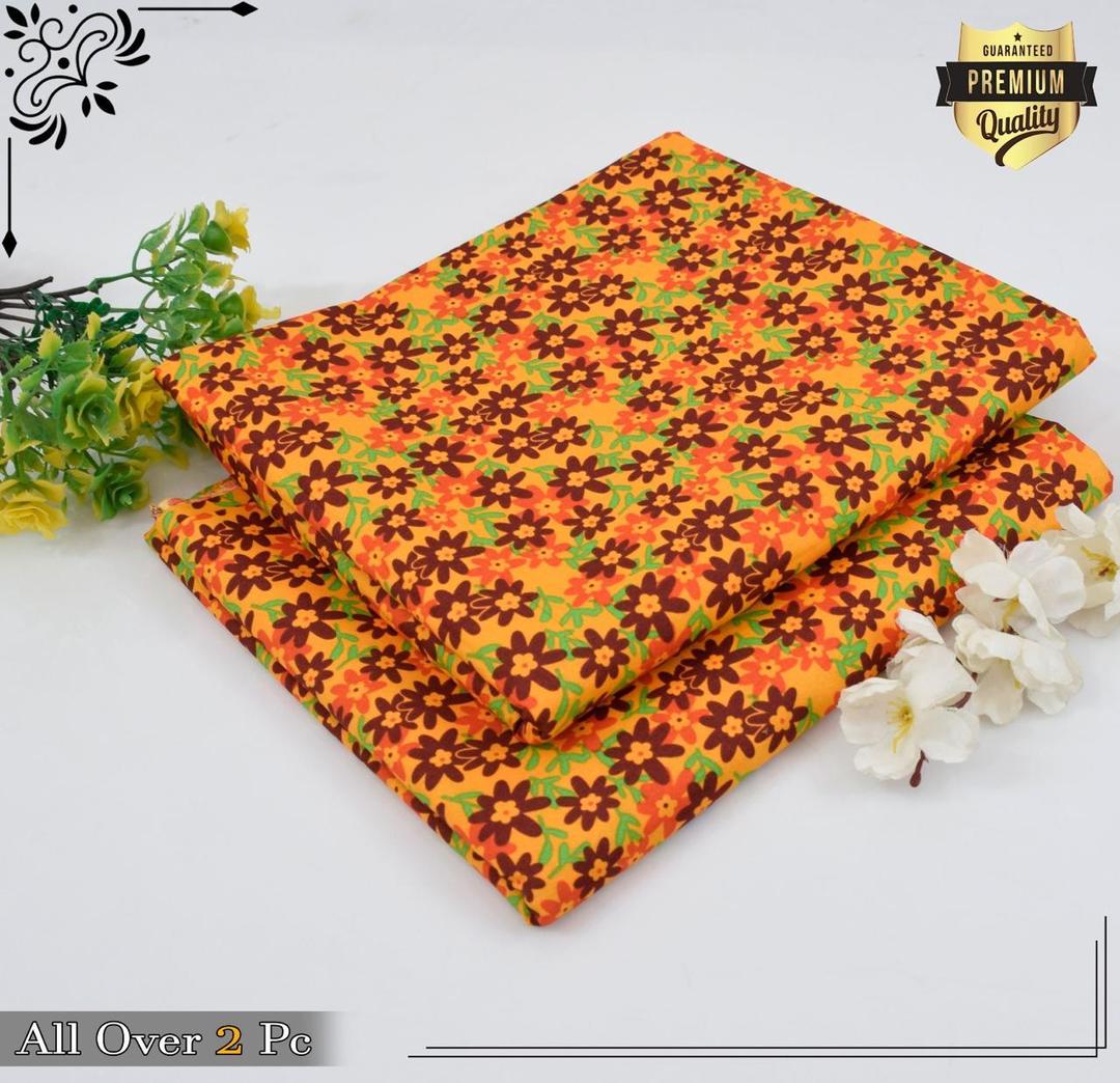 2 Pcs Women's Unstitched Printed Suit