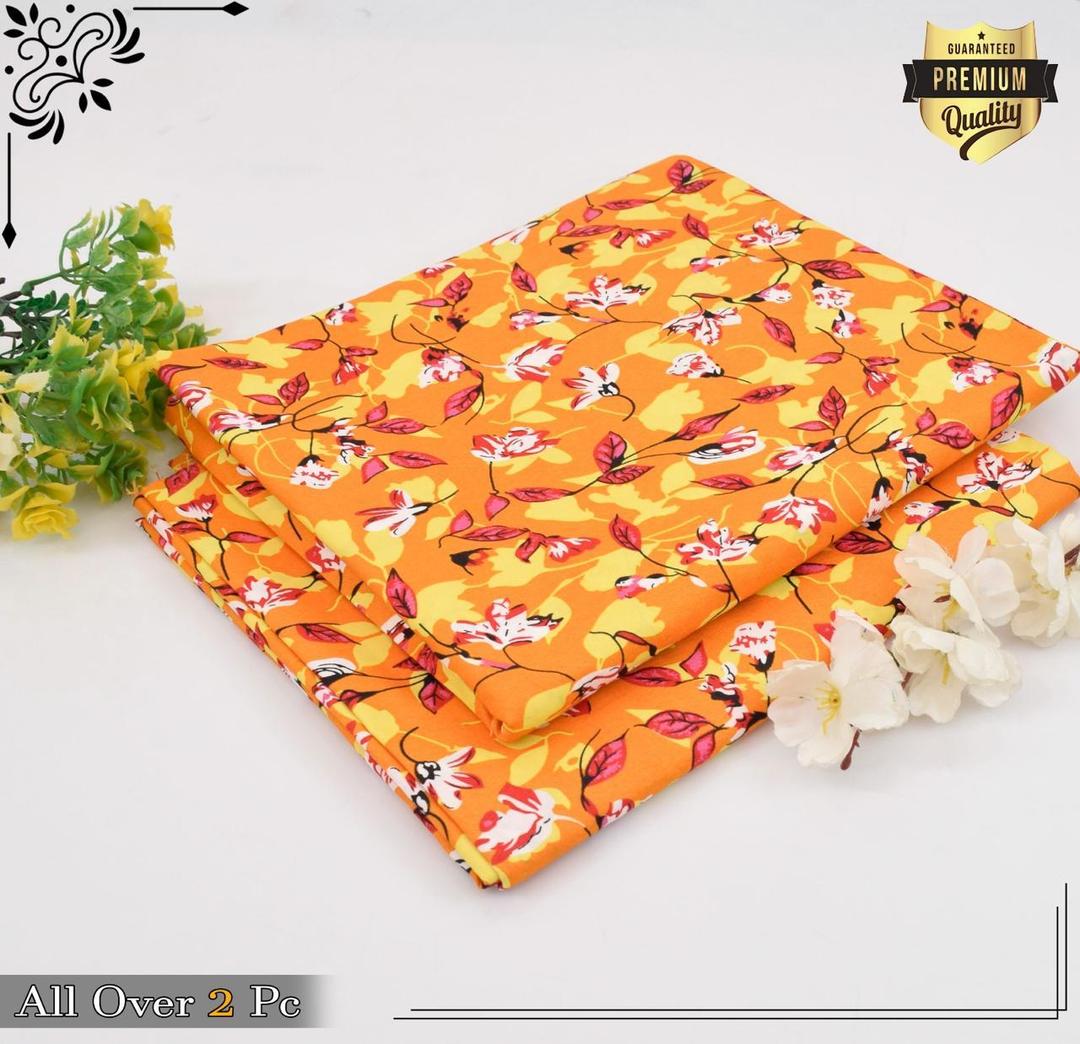 2 Pcs Women's Unstitched Printed Suit