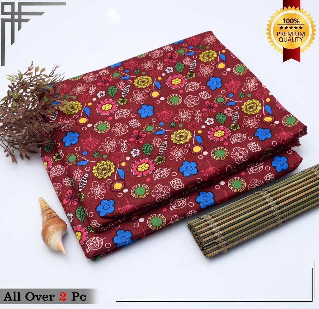 2 Pcs Women's Unstitched Printed Suit