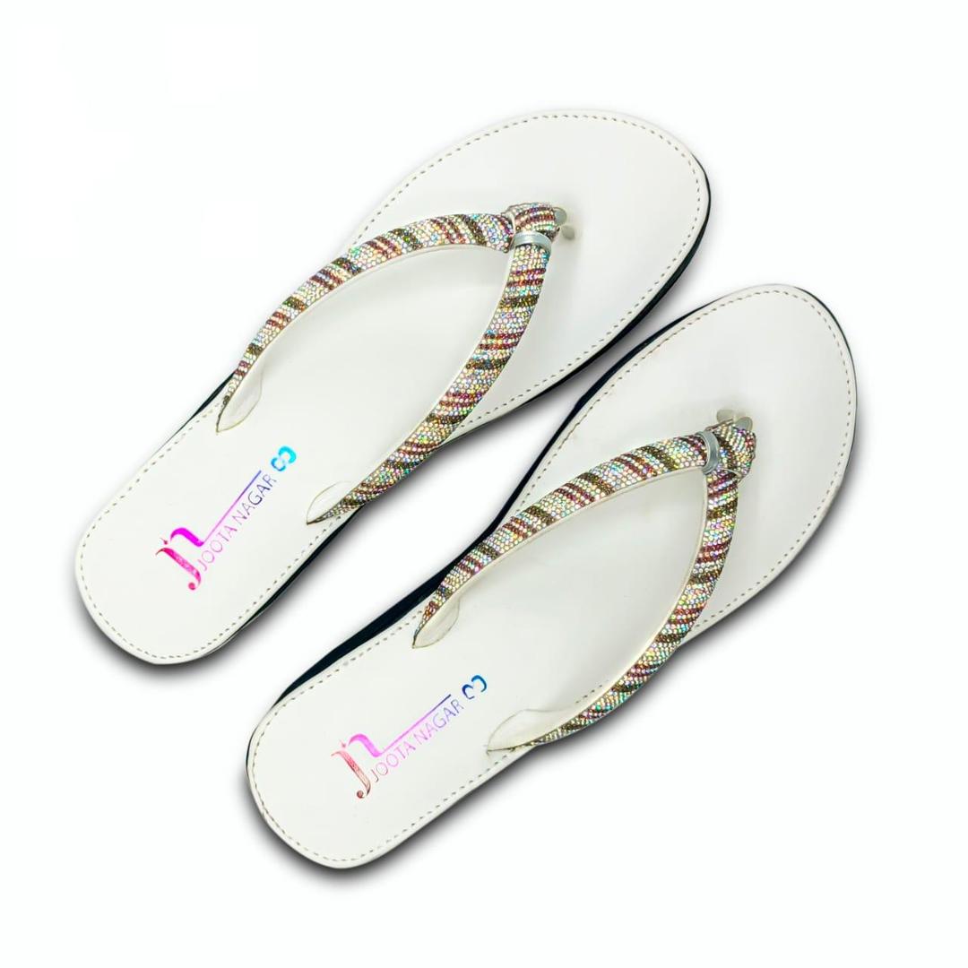 Stylish Women's Rubber Flats - 1 Pcs - Versatile White Comfort