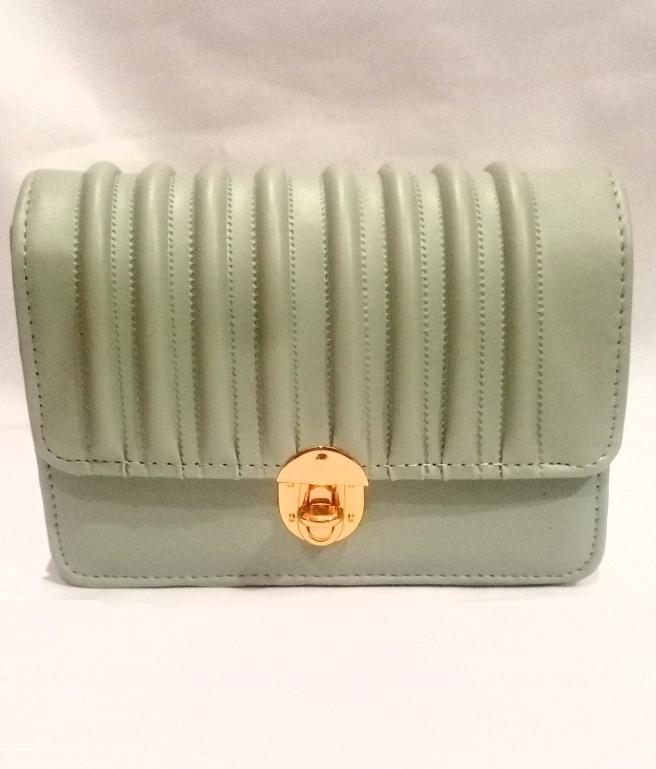 Leather Plain Hand Bag 