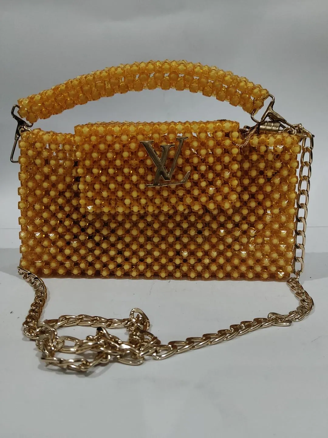Women's Plastic Beaded Hand Bag