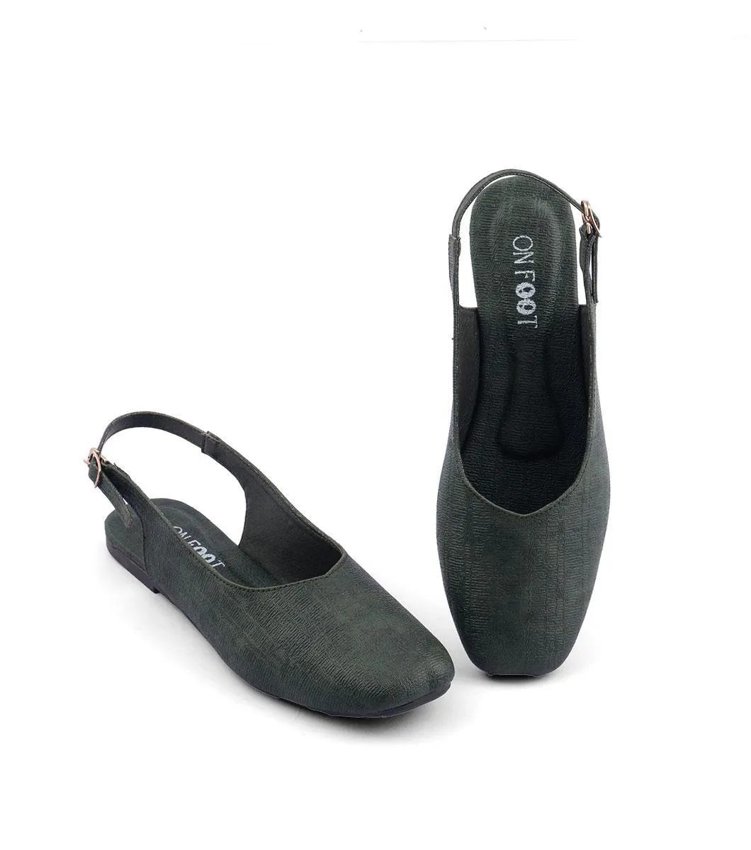 Slingback Shoes 046-Green