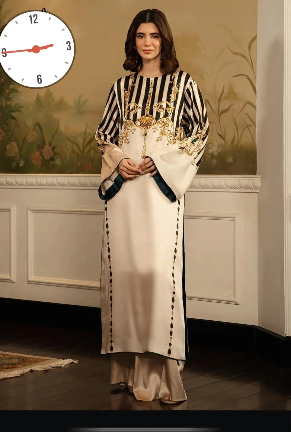 Stunning Women's Stitched Suit - 2 Pcs Swiss Lawn Printed Shirt and Plain Trouser