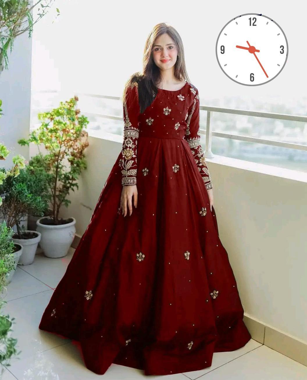 Stylish Women's Stitched Maxi Suit - Embroidered Set (2 Pcs)