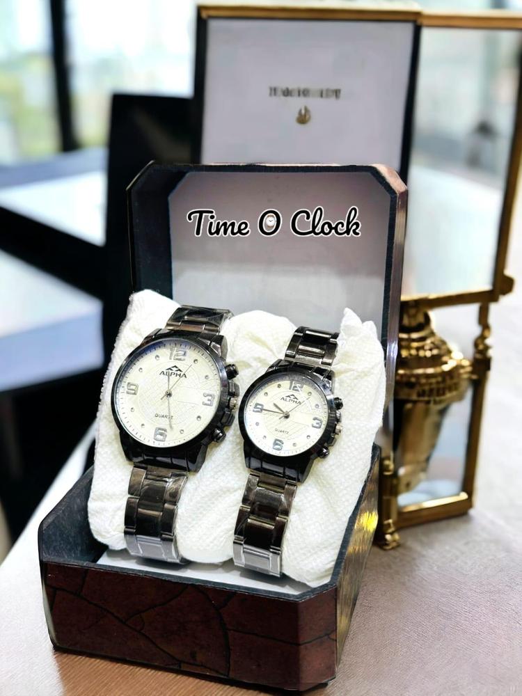 Stainless Steel Couple Watch