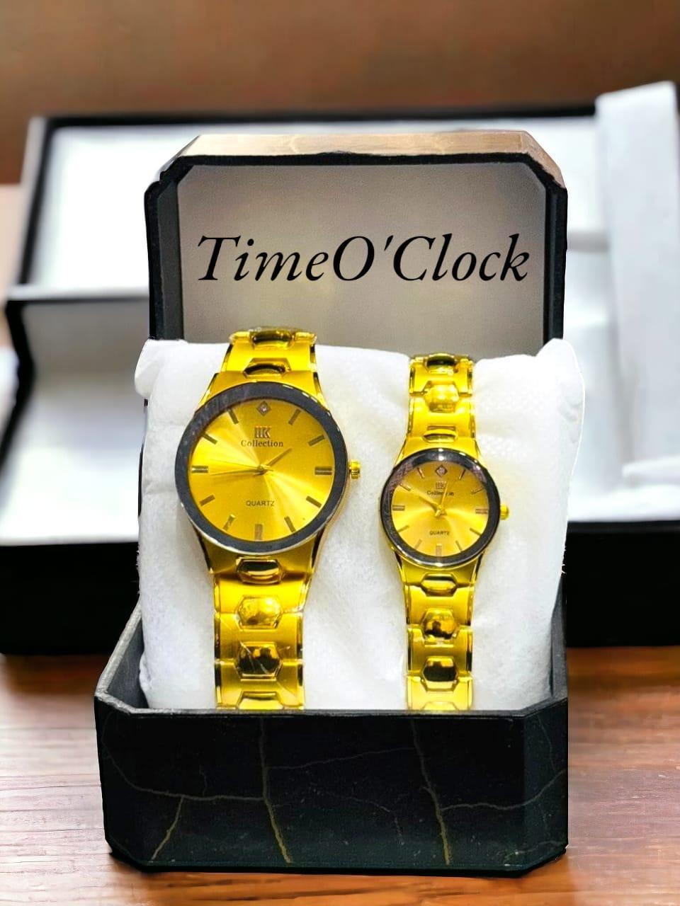 Analogue Chain Strap Couple Watches