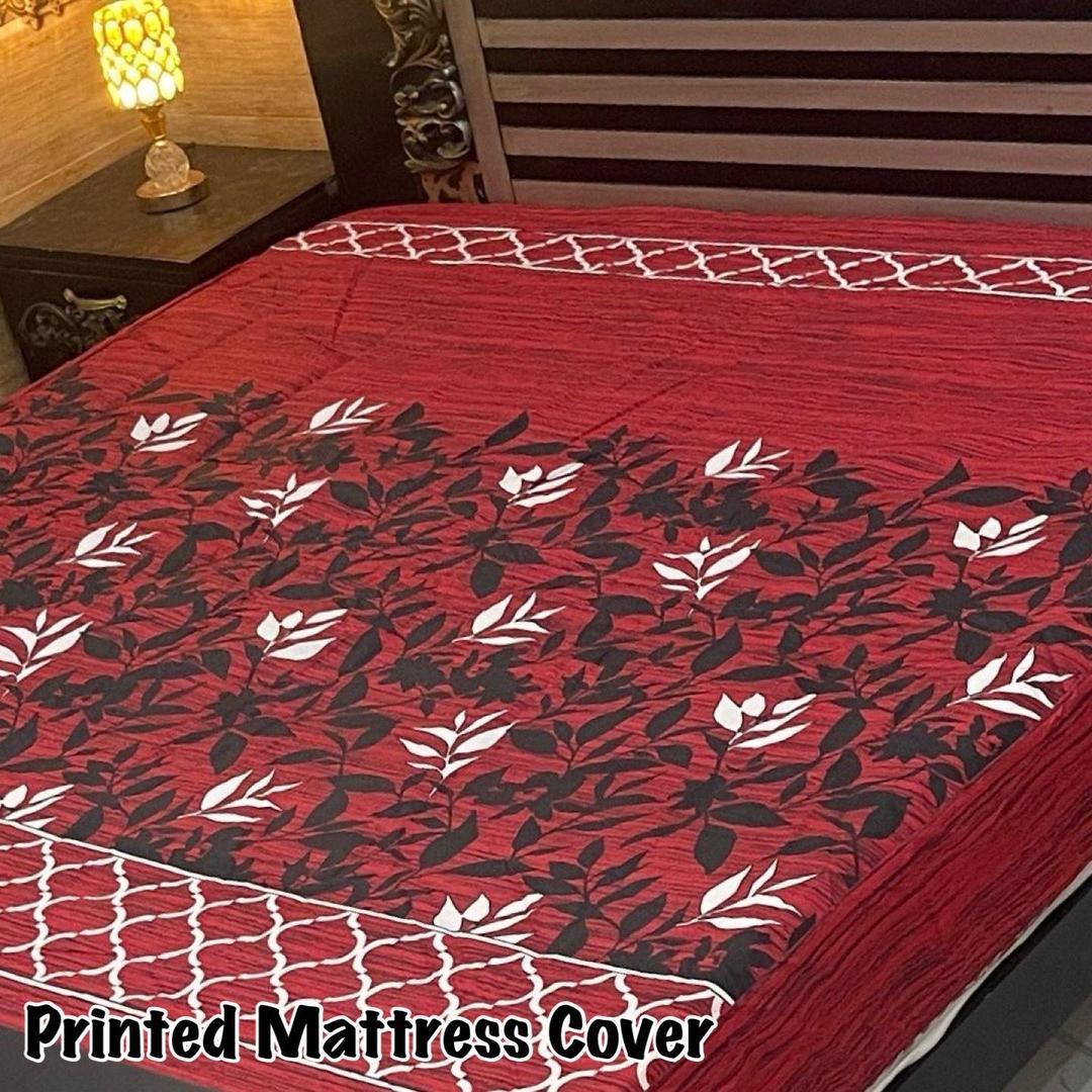 Micro Printed Double Bed Mattress Cover