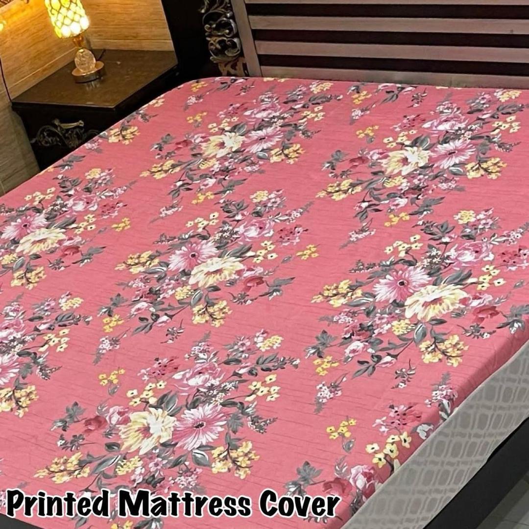 Micro Printed Double Bed Mattress Cover