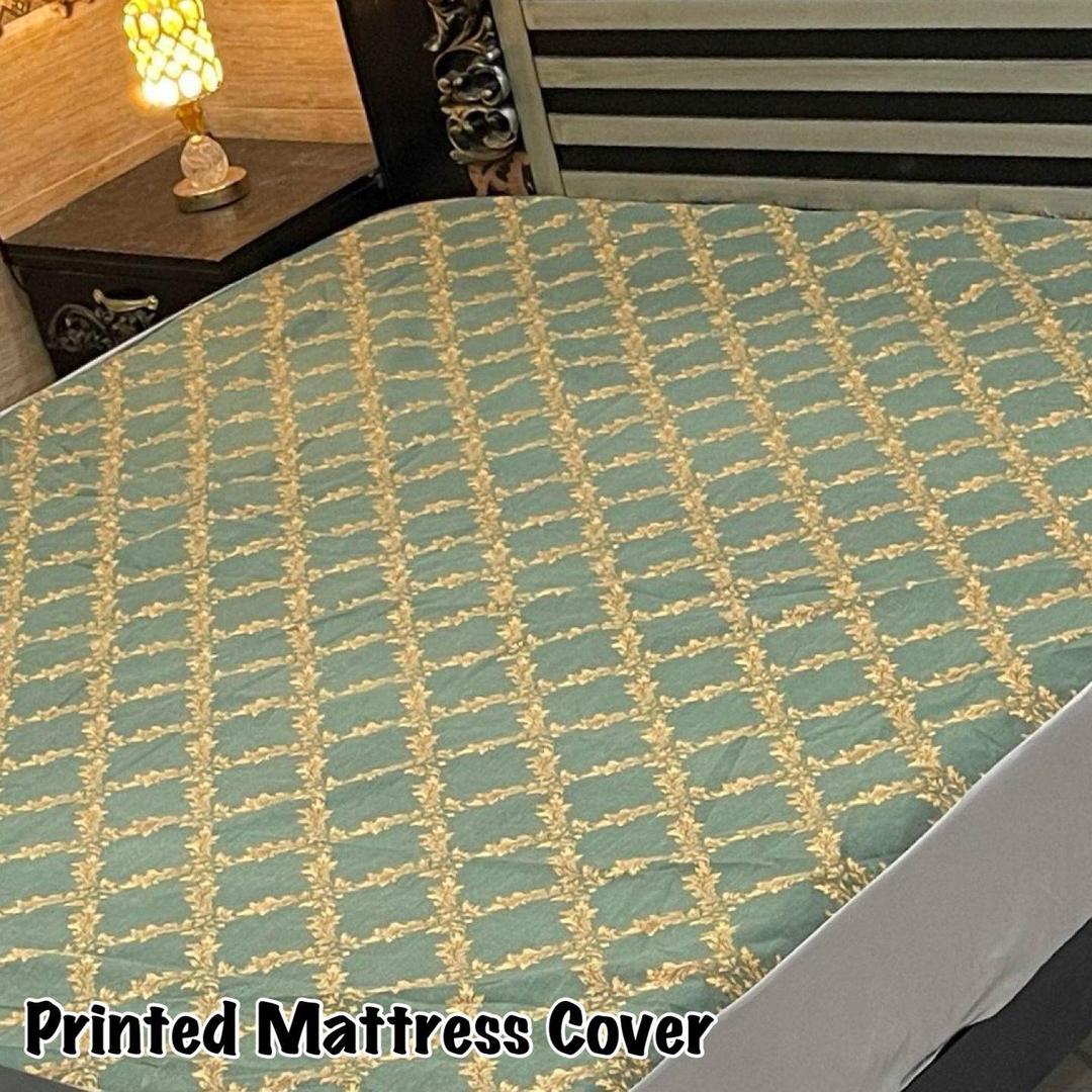 Cotton Printed Double Bed Mattress Cover