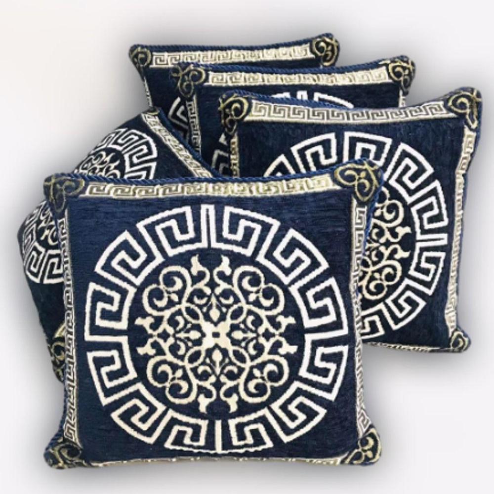 5 Pcs Velvet Jacquard Printed Cushion Cover -