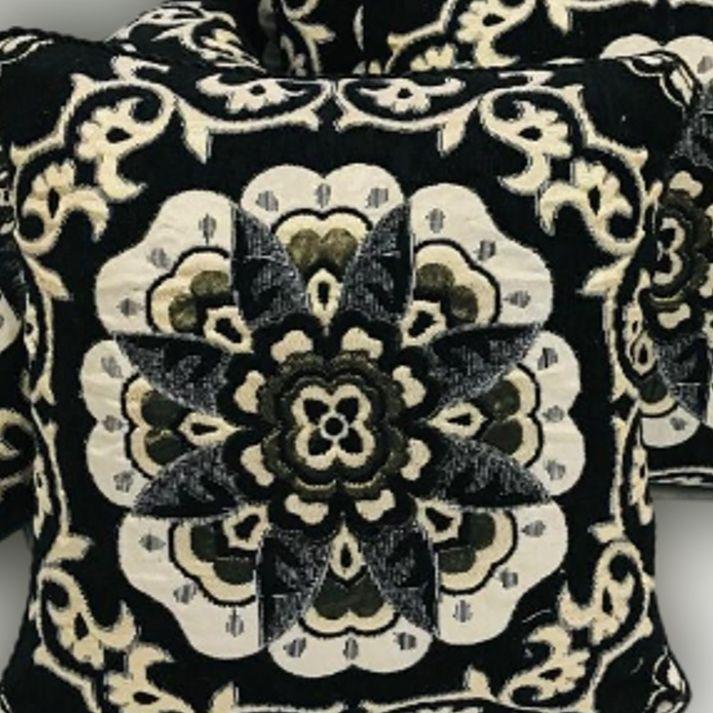 5 Pcs Velvet Jacquard Printed Cushion Cover -