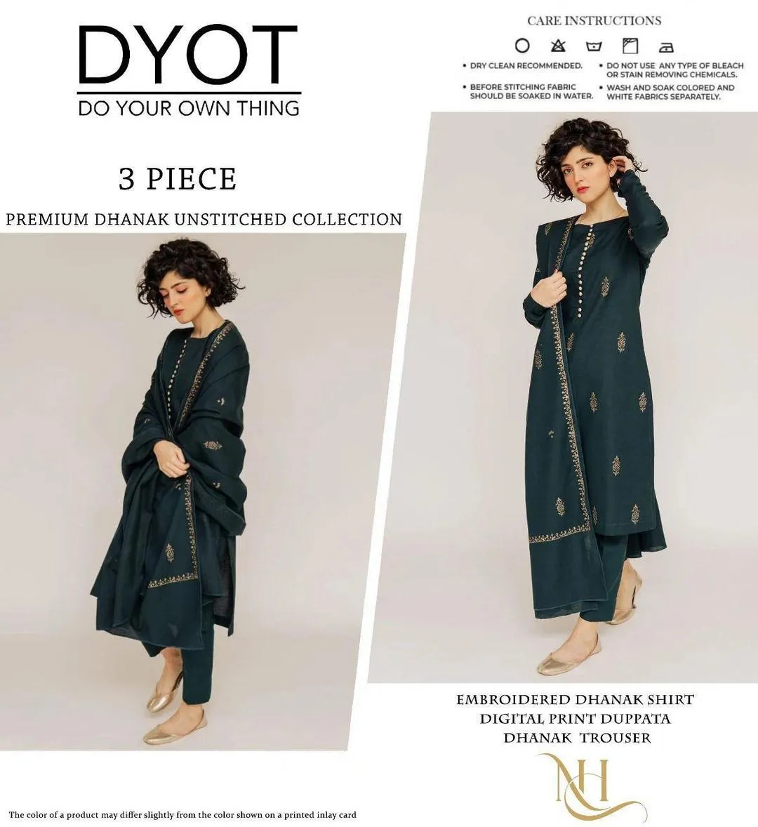 3 Pcs Women's Unstitched Embroidered Suit