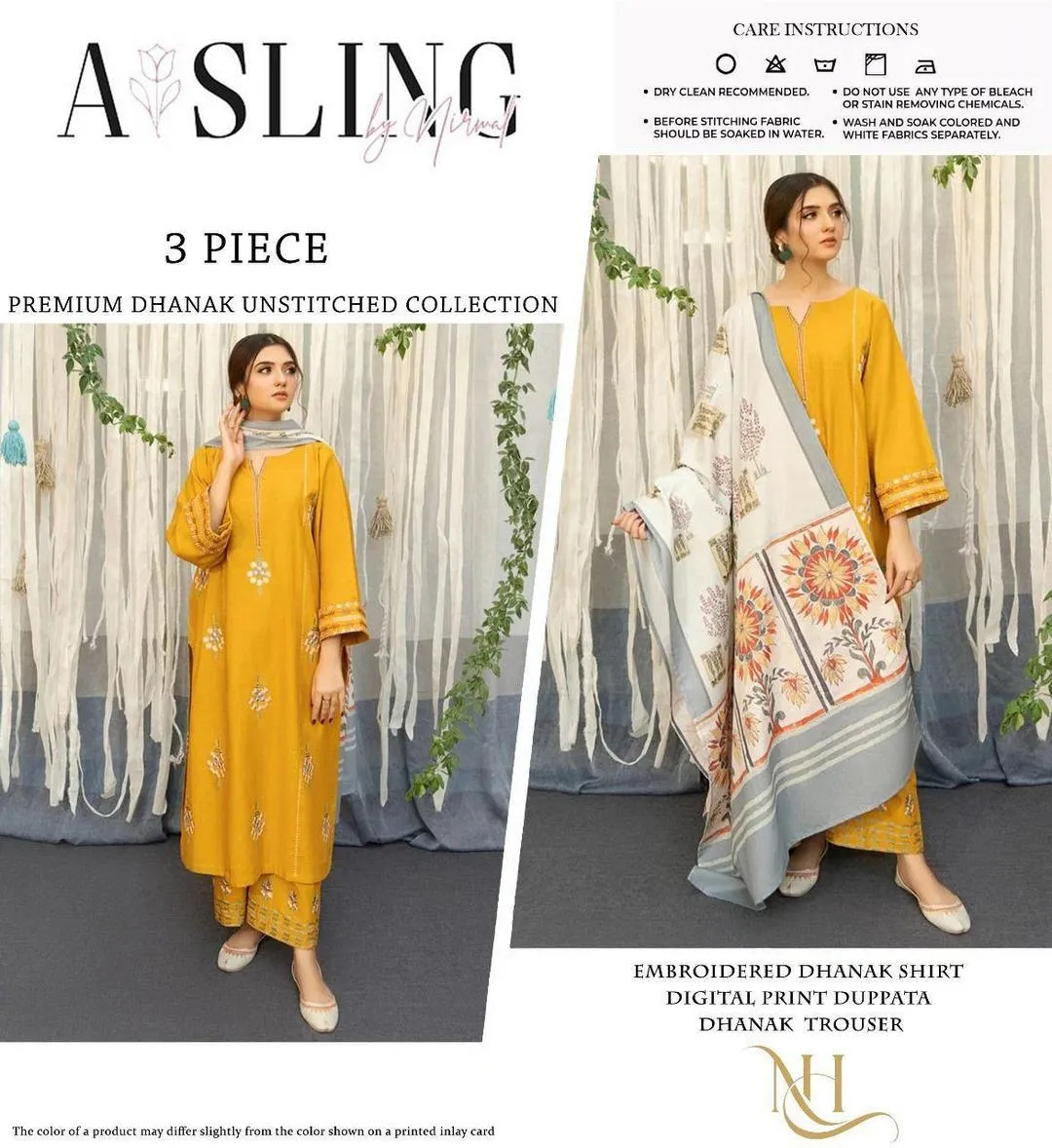 3 Pcs Women's Unstitched Embroidered Suit