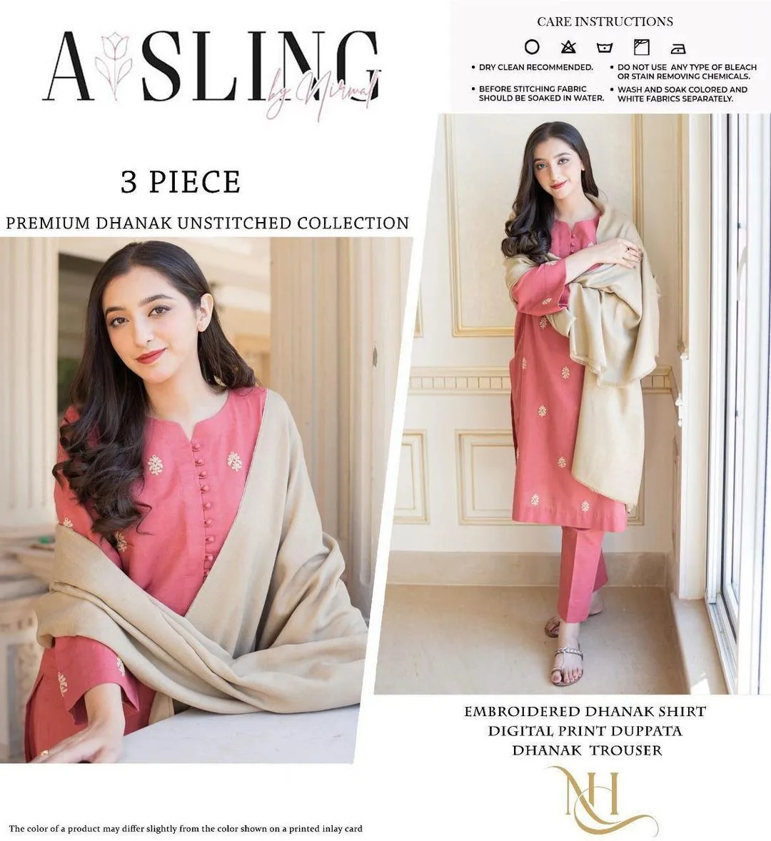 3 Pcs Women's Unstitched Embroidered Suit