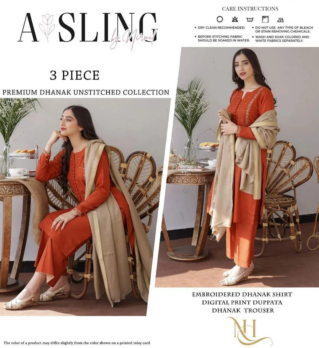 3 Pcs Women's Unstitched Embroidered Suit