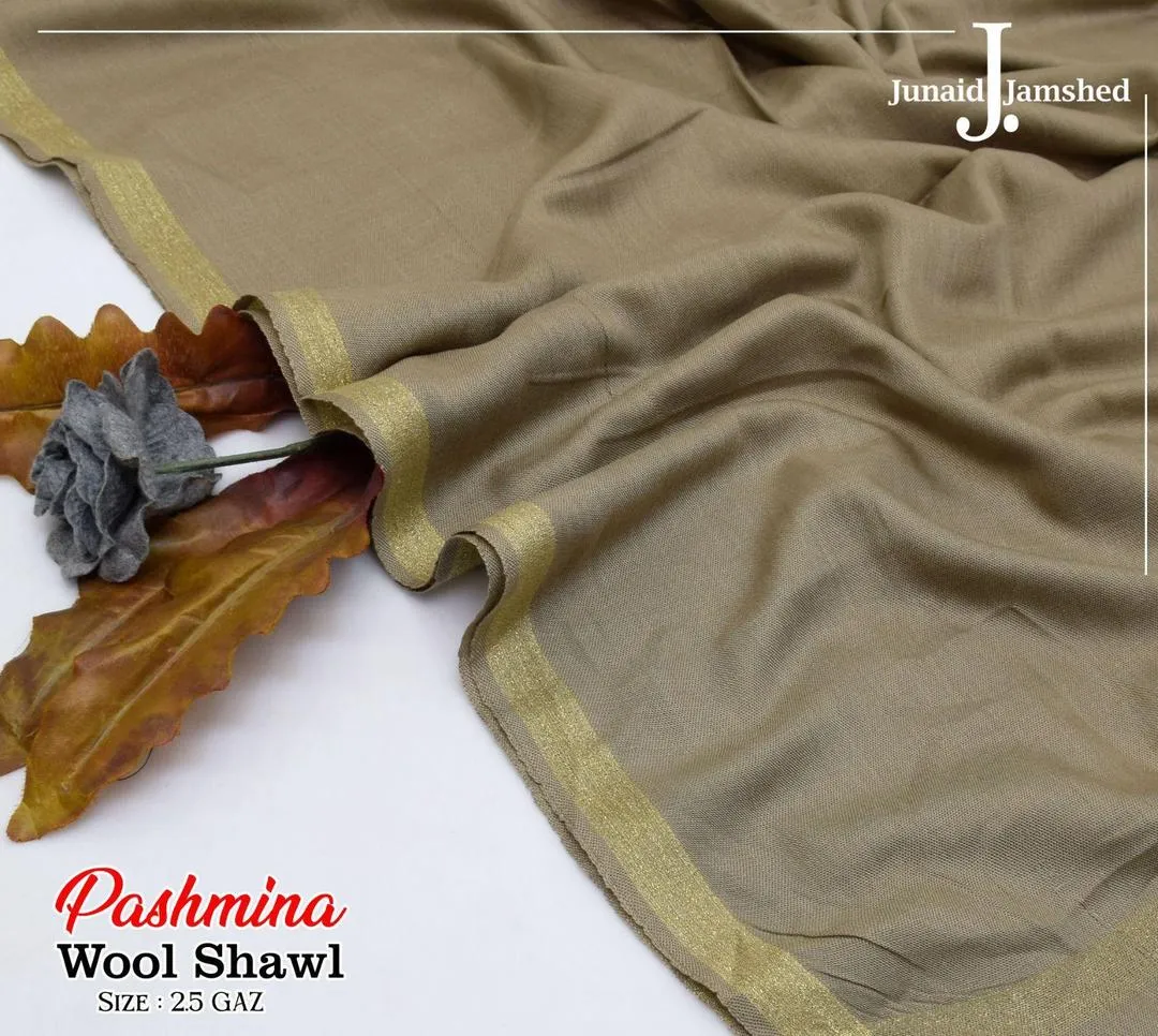 Women's Pashmina Wool Zari Tilla Shawl