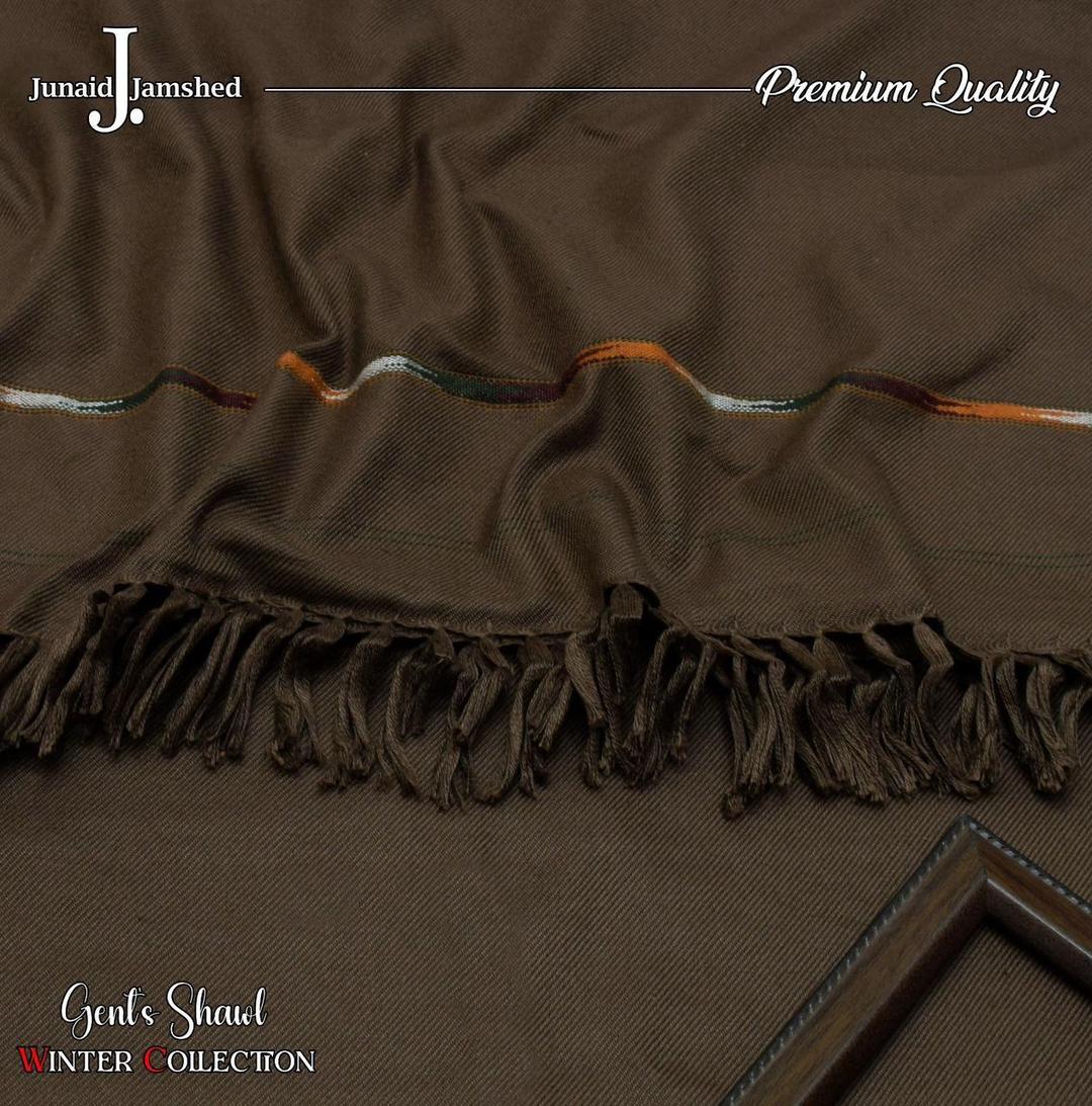 Luxurious Wool Plain Brown Shawl - 1 Pc