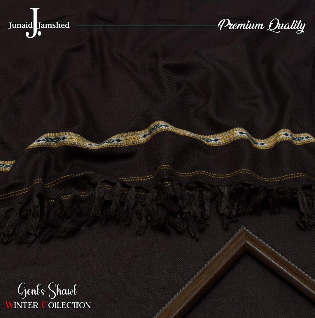 Luxurious Black Wool Shawl - Plain Design, Perfect for Any Occasion