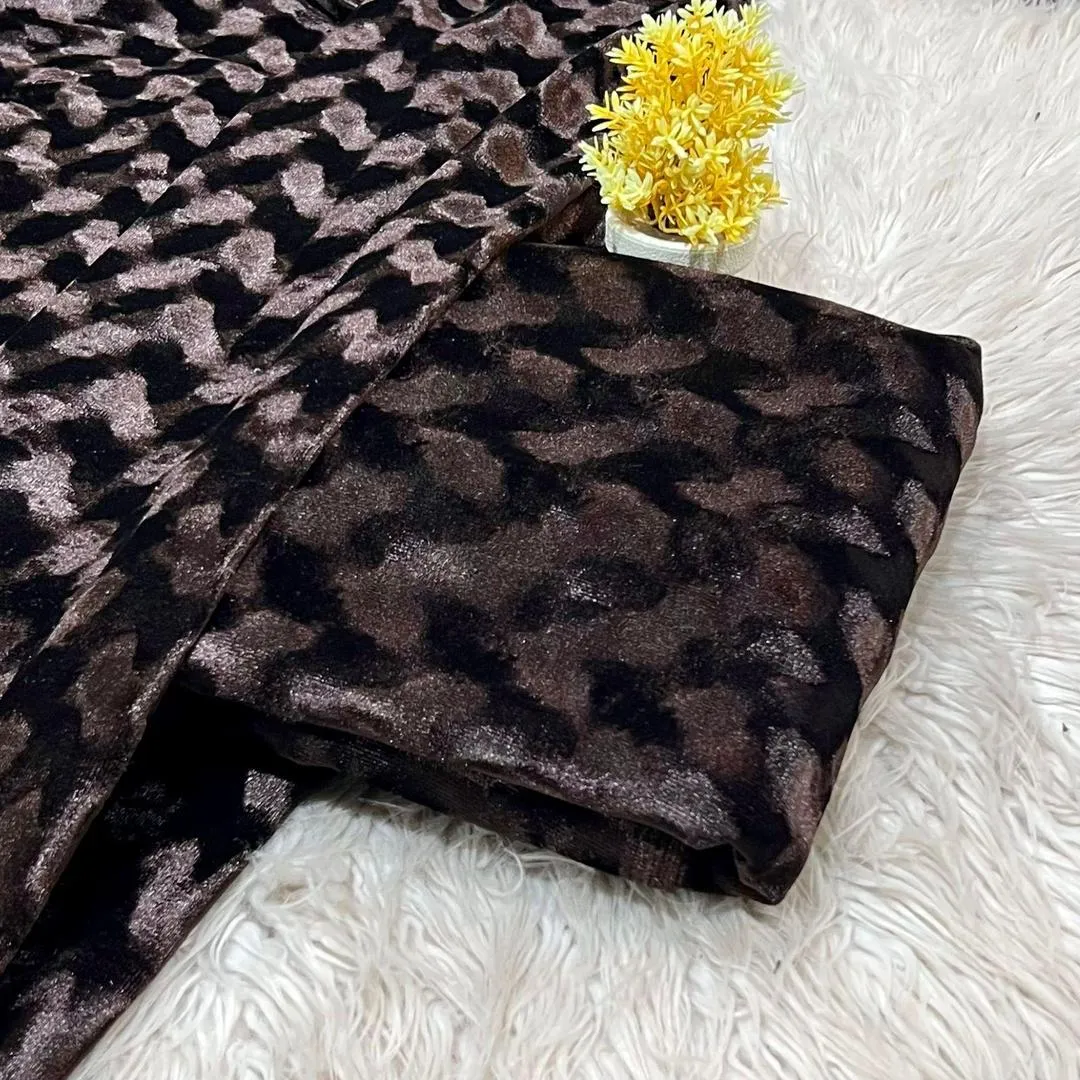 2 Pcs Women's Unstitched Sequins Suit