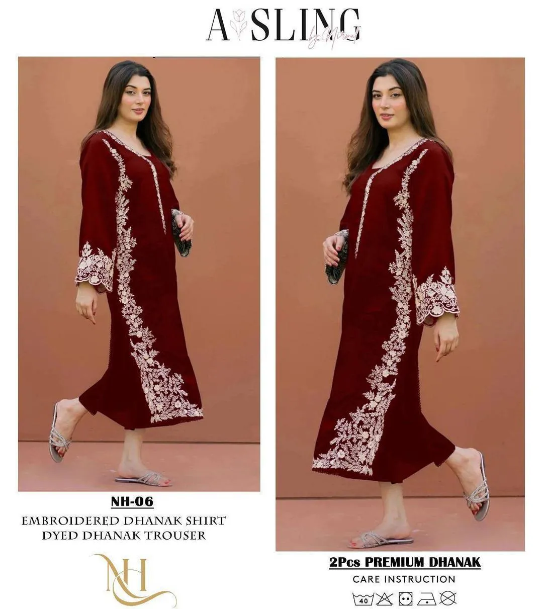 2 Pcs Women's Unstitched Embroidered Suit