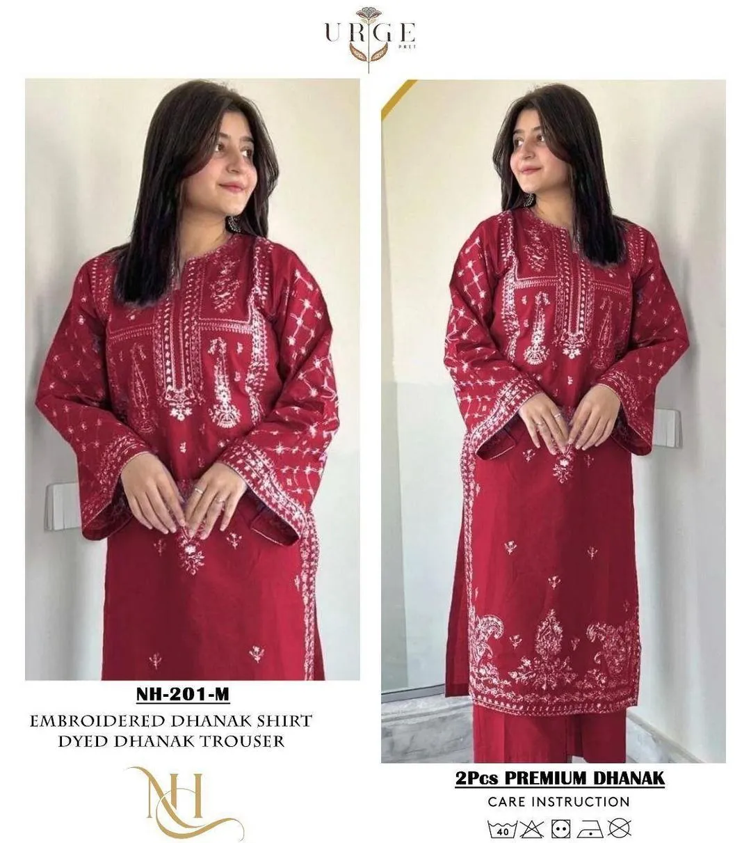 2 Pcs Women's Unstitched Embroidered Suit