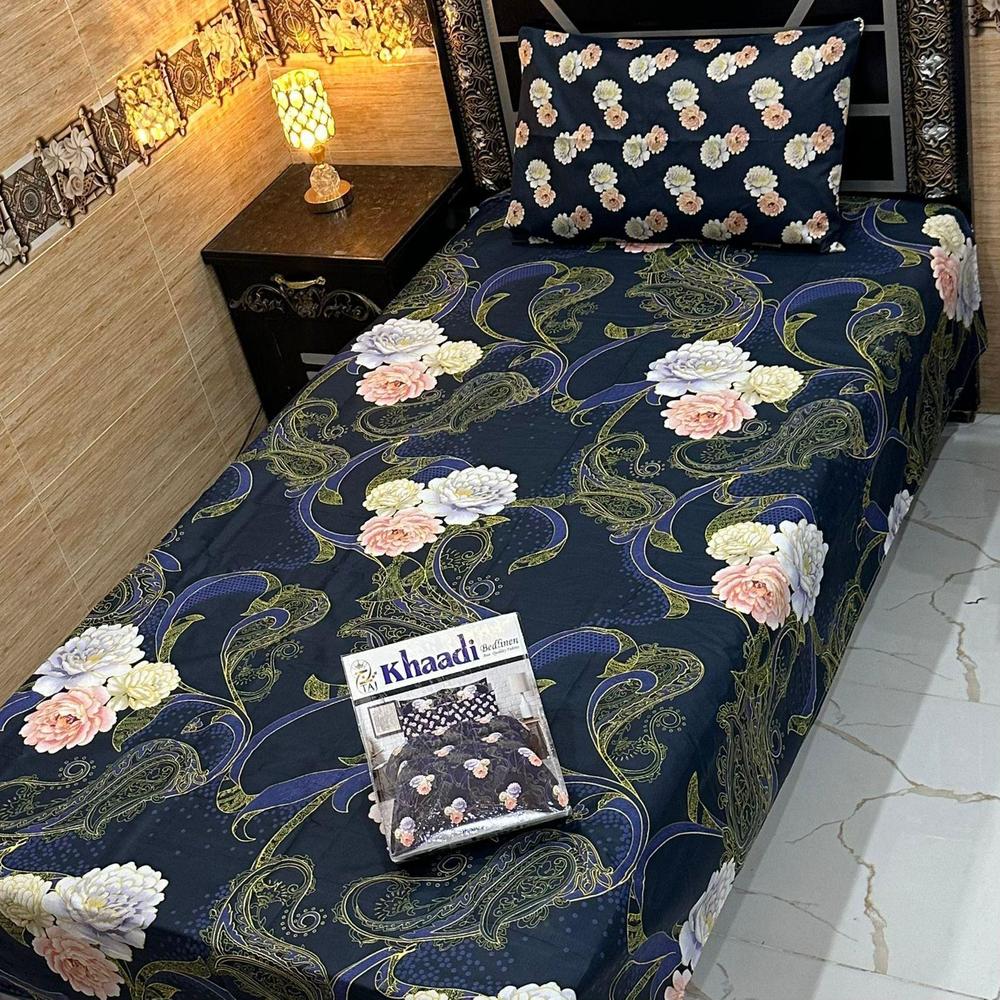 4 Pcs Cotton Printed Single Bedsheet