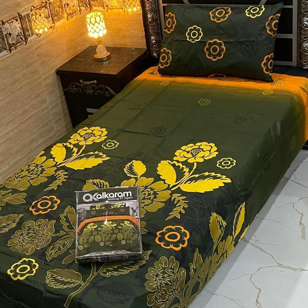 4 Pcs Mix Cotton Printed Single Bedsheet