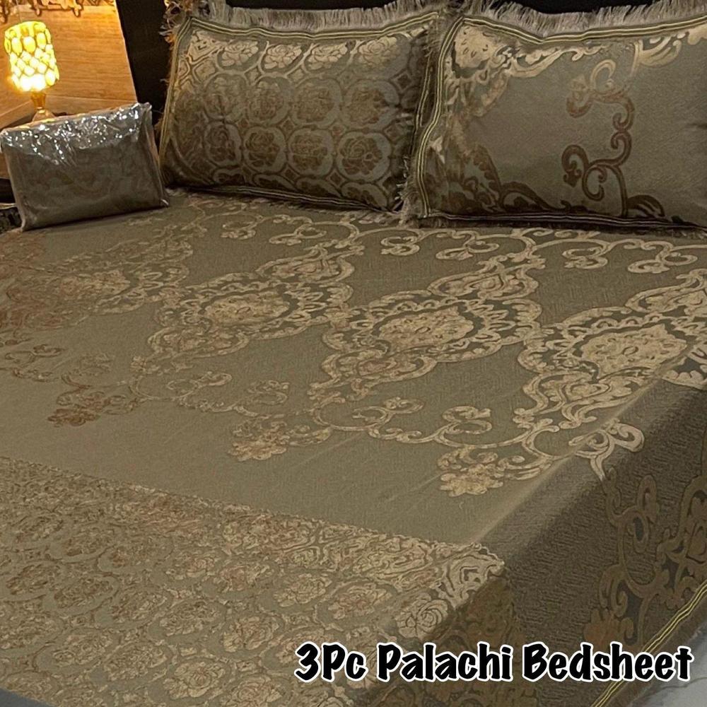 3 Pcs Palachi Embossed Double Bedsheet