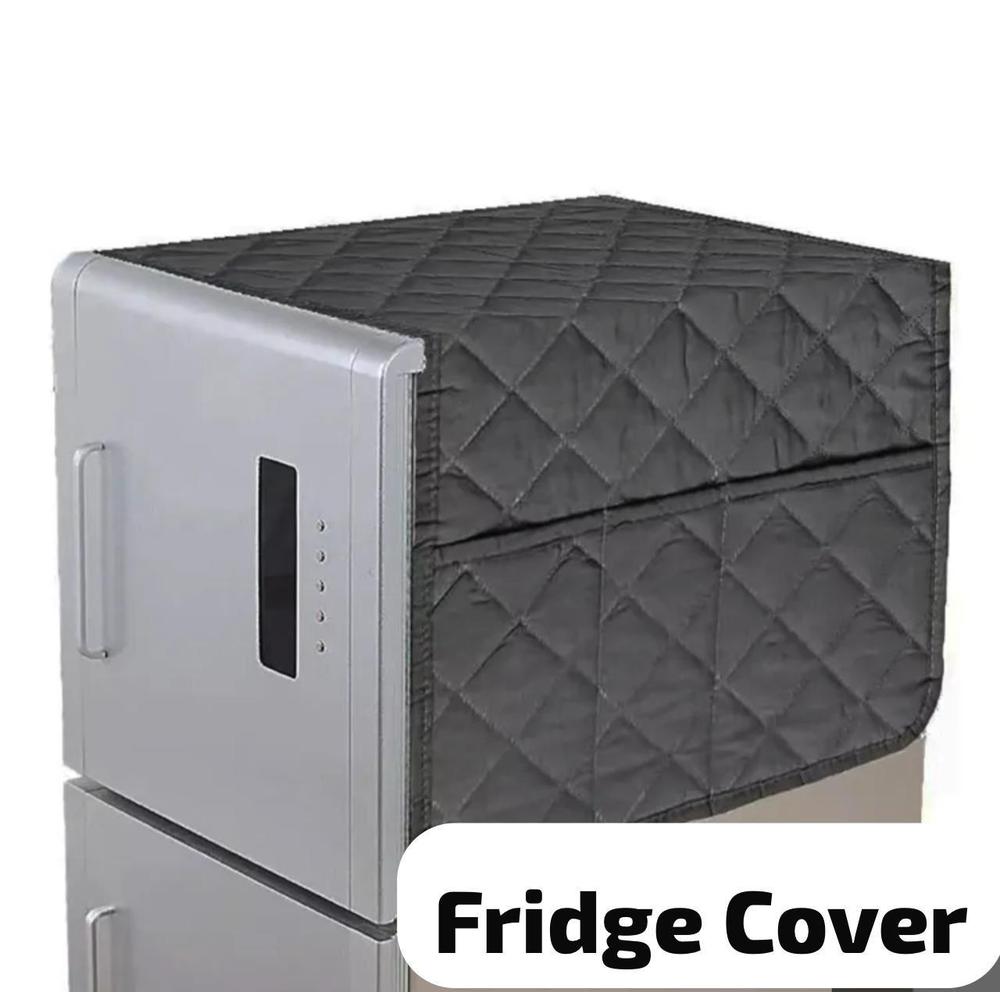 1 Pc Cotton Plain Quilt Fridge Cover 