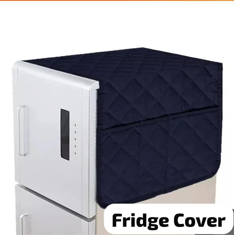 1 Pc Cotton Plain Quilt Fridge Cover 