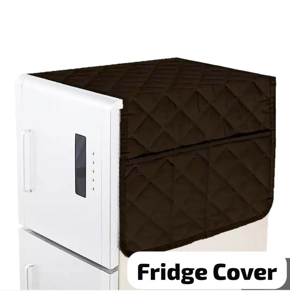 1 Pc Cotton Plain Quilt Fridge Cover 