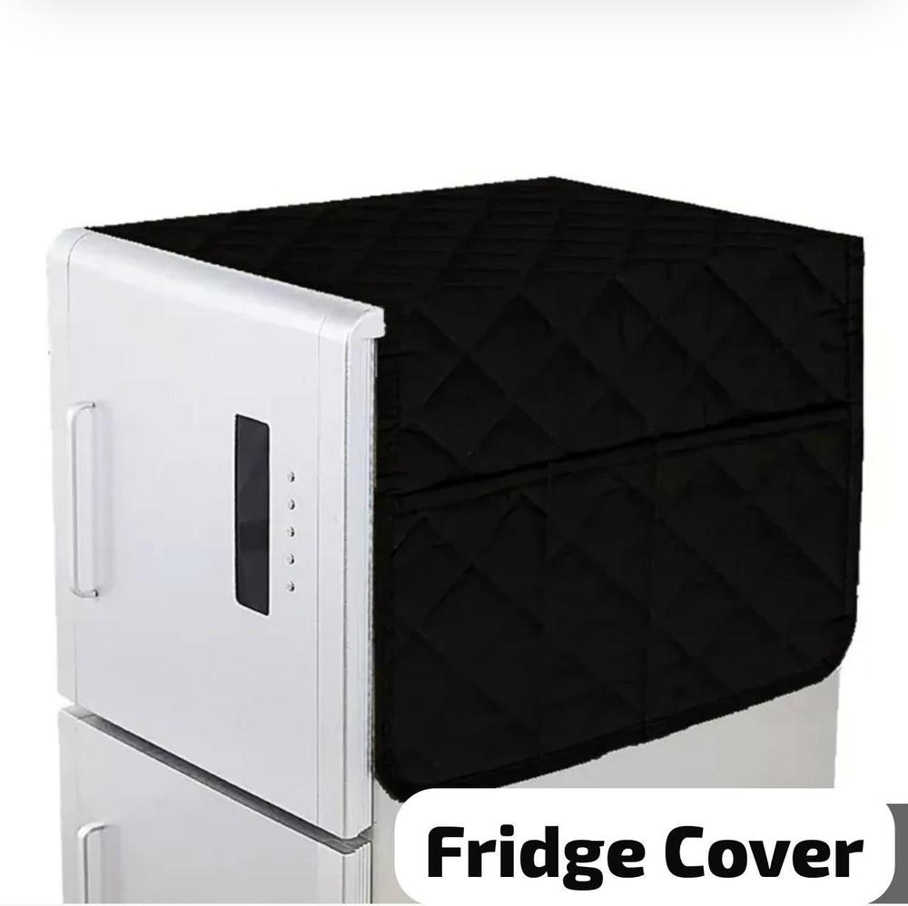 1 Pc Cotton Plain Quilt Fridge Cover 