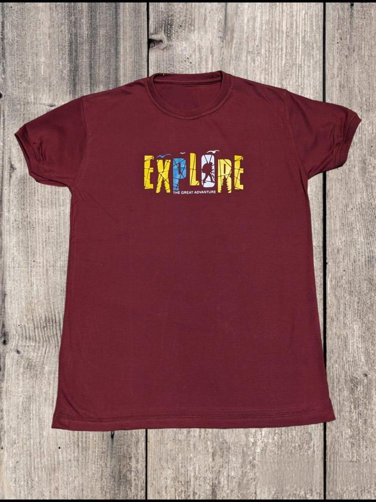 1 Pc Men Jersey Printed Half Sleeves Shirt